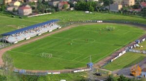 Stadion KS Myszków z lotu ptaka